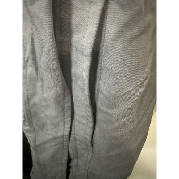 New York And Company Gray Tie Waist Lightweight Trench Coat Jacket Size Large - Picture 4 of 9